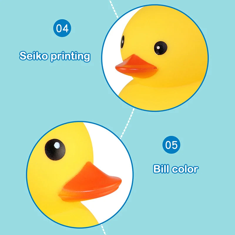 Baby Bath Toys Cute Duck Baby Gift Bathroom Rubber Large Yellow Duck Bathing Playing Water Kawaii Squeeze Float Ducks