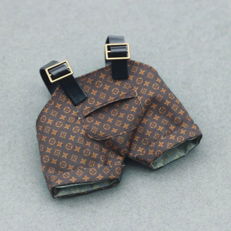 Clothes only] one or two generations of blind box sitting party baby clothes plush doll printed bib fashion suit casual