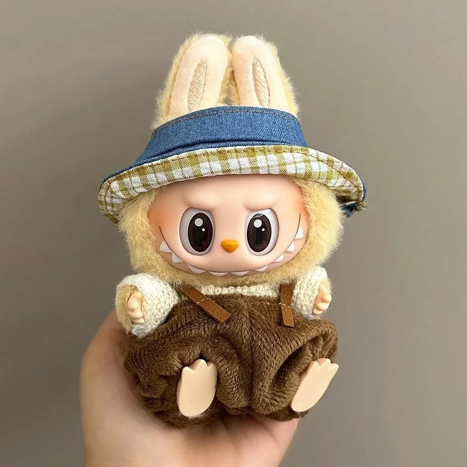 (No dolls) For 17 cm Ropa labubu V1/V2/V3 baby clothes skirt set cute dress up toy for labubu outfits decoration