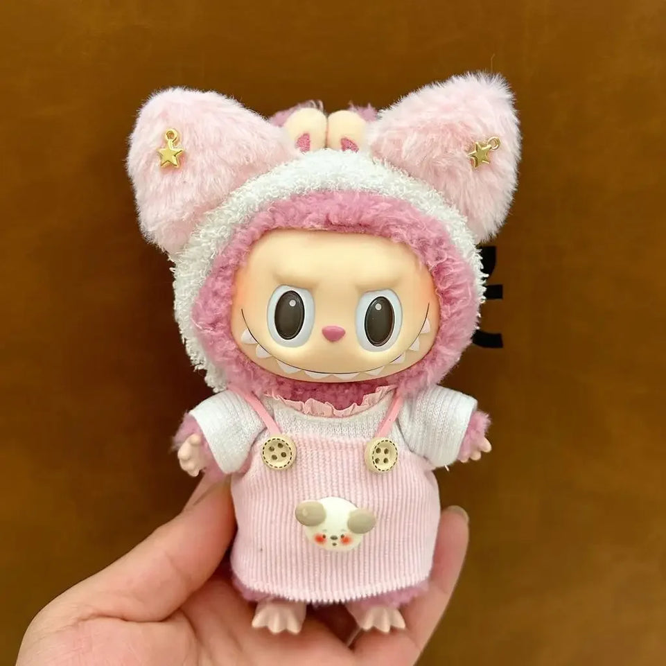 (No dolls) For 17 cm Ropa labubu V1/V2/V3 baby clothes skirt set cute dress up toy for labubu outfits decoration