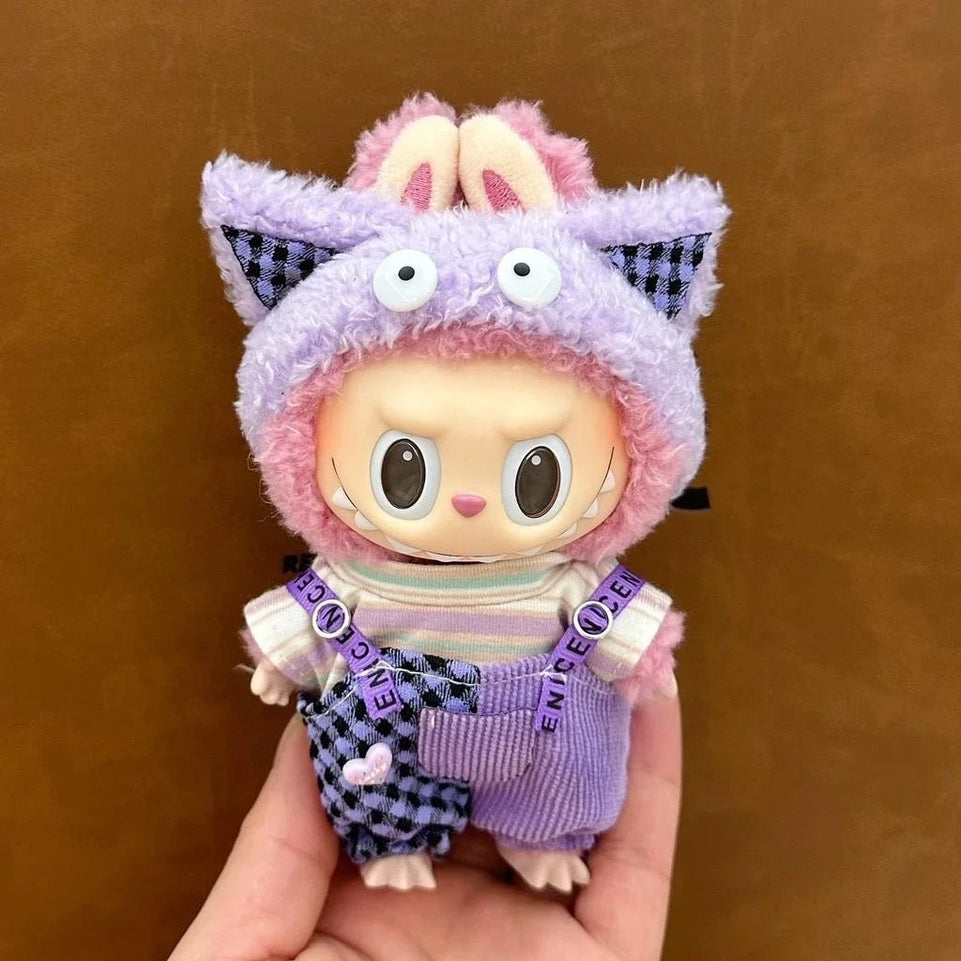(No dolls) For 17 cm Ropa labubu V1/V2/V3 baby clothes skirt set cute dress up toy for labubu outfits decoration