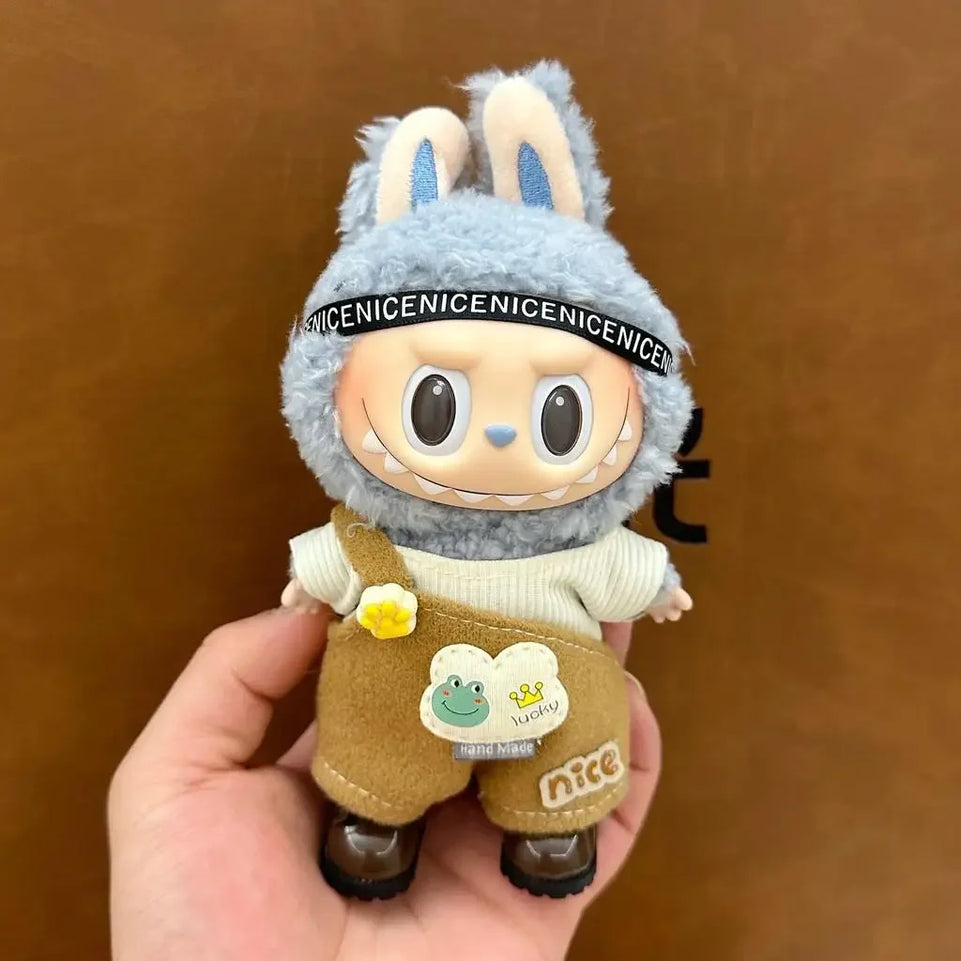 (No dolls) For 17 cm Ropa labubu V1/V2/V3 baby clothes skirt set cute dress up toy for labubu outfits decoration