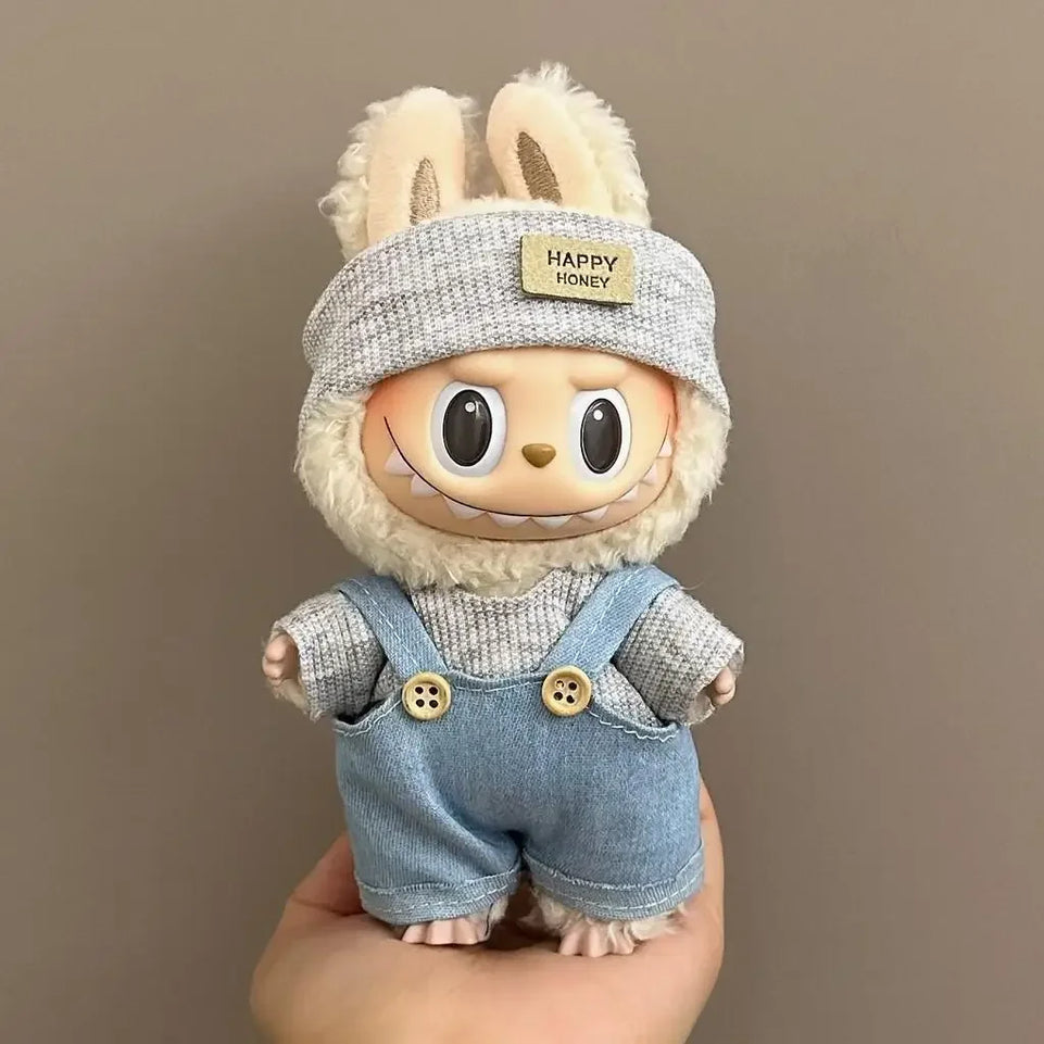 (No dolls) For 17 cm Ropa labubu V1/V2/V3 baby clothes skirt set cute dress up toy for labubu outfits decoration