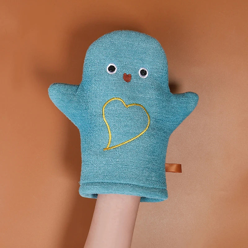 Baby Bath Gloves for Kids Toddlers Cartoon Animal Shower Gloves Towels Washcloth for Bathing Children Wash Clean Shower Massage