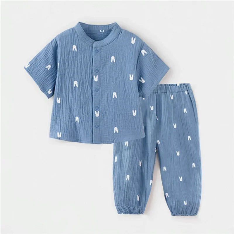 Fashion Printed Kids Baby Clothes Set Summer Organic Cotton Boy Short Sleeve Tshirt + Pant 2Pcs Toddler Boy Clothes