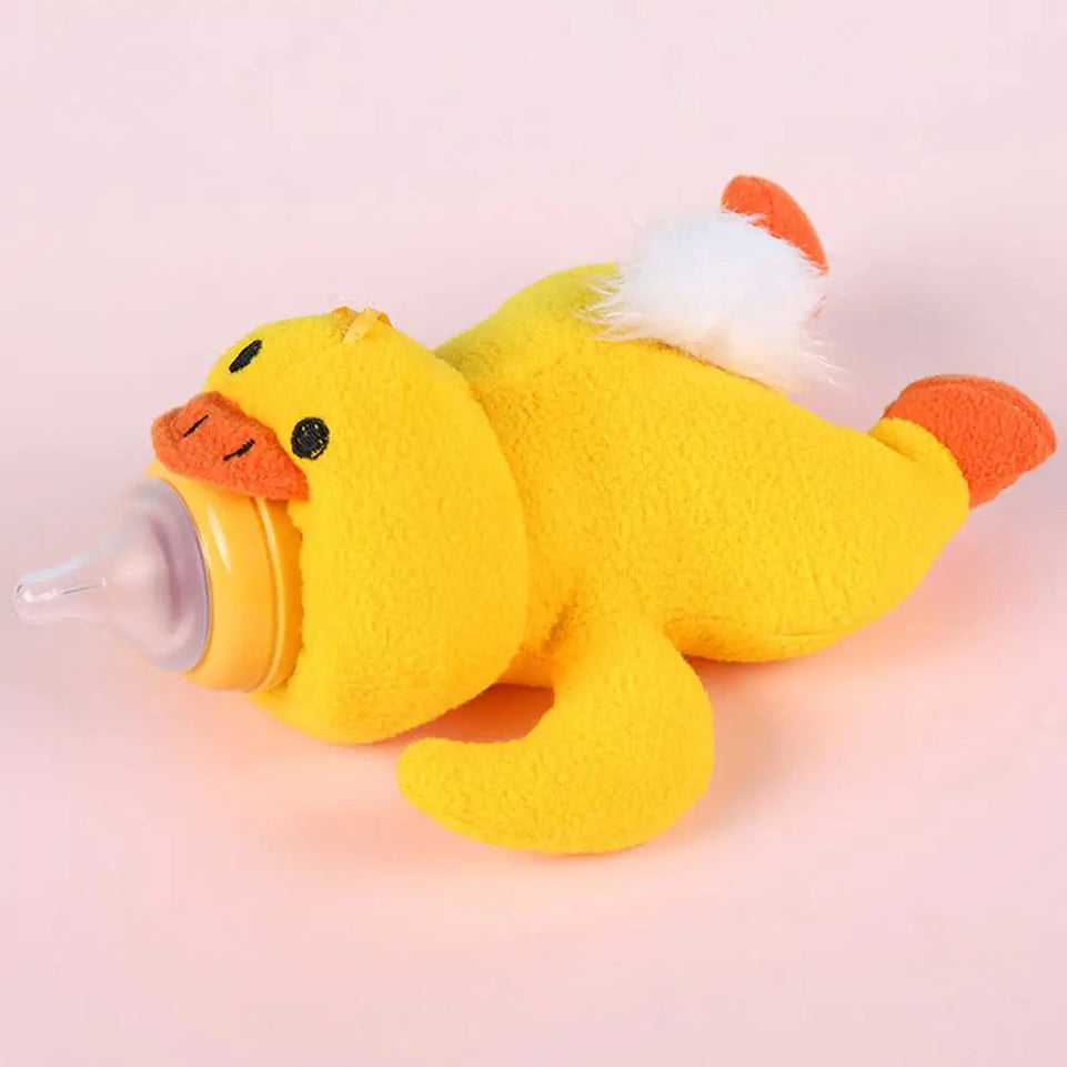 Cute Plush Feeding Bottles Bag Milk Wate Bottle Pouch Cover Toy Baby Nursing Bottle Cover Soothing Device