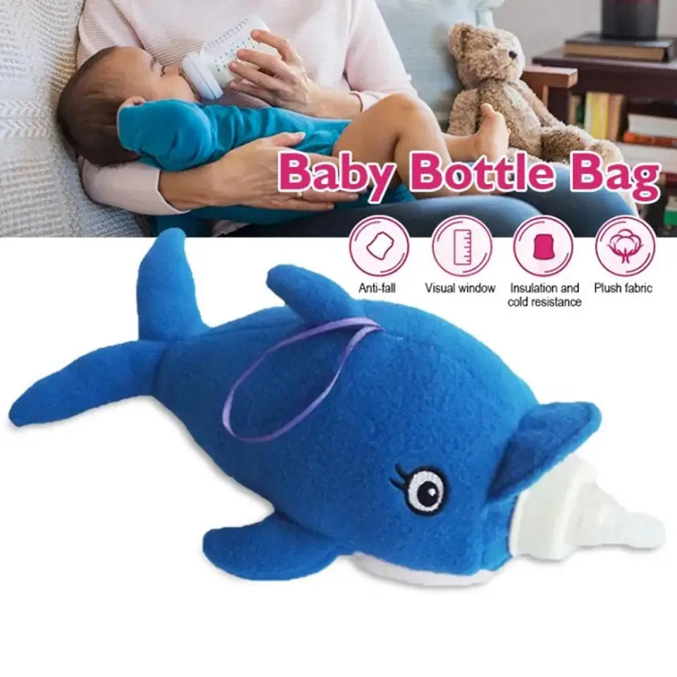 Cute Plush Feeding Bottles Bag Milk Wate Bottle Pouch Cover Toy Baby Nursing Bottle Cover Soothing Device