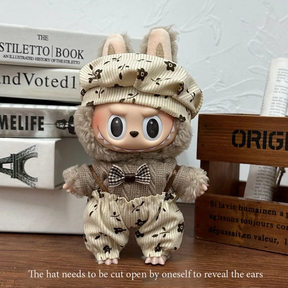 [No doll]Labubu Baby Clothes 17cm Labubu Cloth Blind Box Doll Skirt Set Cute Dress up Toy
