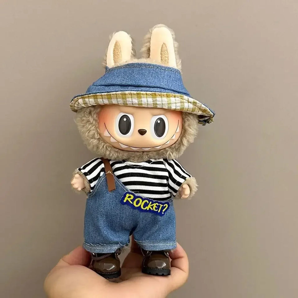 (No dolls) For 17 cm Ropa labubu V1/V2/V3 baby clothes skirt set cute dress up toy for labubu outfits decoration