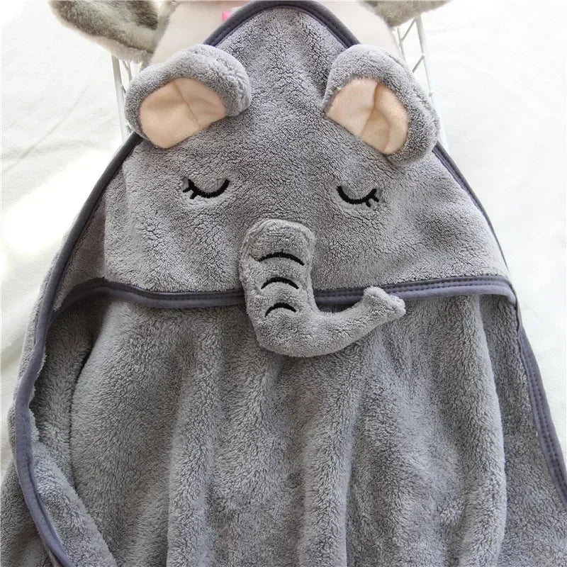 Baby Bathrobe Baby Bath Towel Boy Girl Blanket Change Diaper Cute Cartoon Bath Towel Newborn Children Bedding