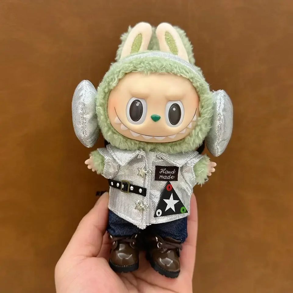 (No dolls) For 17 cm Ropa labubu V1/V2/V3 baby clothes skirt set cute dress up toy for labubu outfits decoration