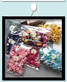2PCS Cute Star Flower Grape Princess Cartoon Headwear Kids Elastic Hair Bands Baby Headdress Children Ropes Girls Accessories
