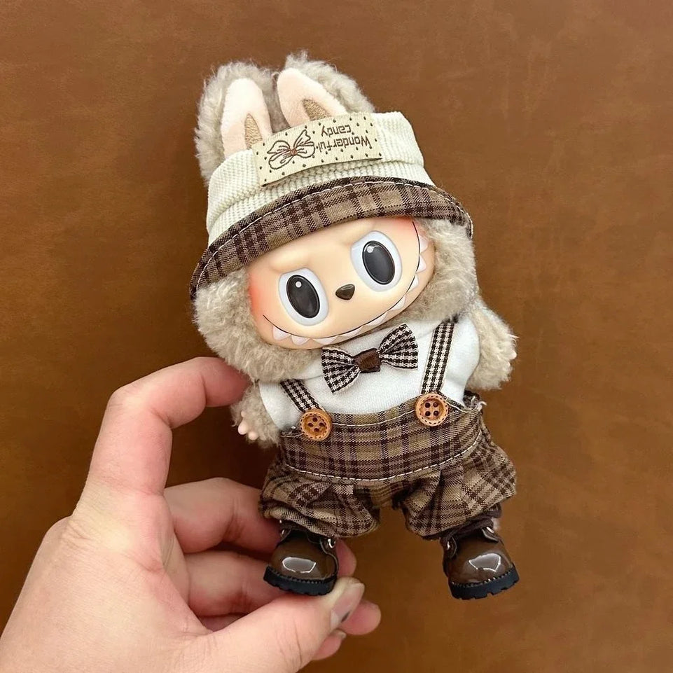 (No dolls) For 17 cm Ropa labubu V1/V2/V3 baby clothes skirt set cute dress up toy for labubu outfits decoration