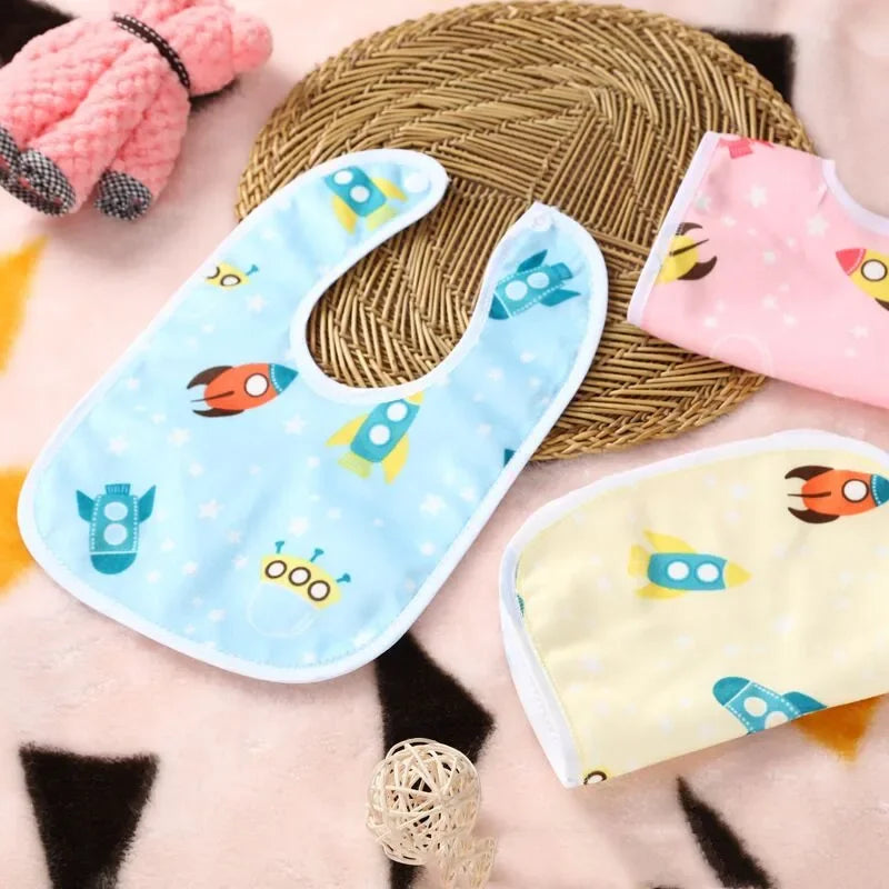 1PCS Baby Bibs Cotton Waterproof Bib Children Feeding Clothes Protection Kids Toddler Scarf for Newborns Boys Girls Accessories