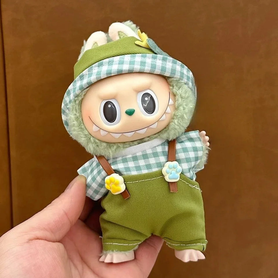(No dolls) For 17 cm Ropa labubu V1/V2/V3 baby clothes skirt set cute dress up toy for labubu outfits decoration