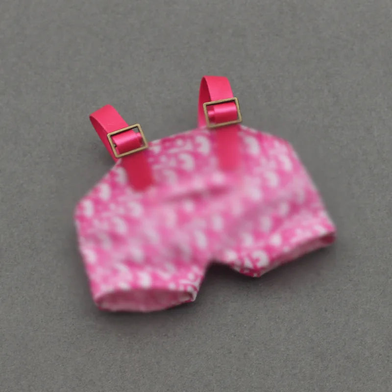 Clothes only] one or two generations of blind box sitting party baby clothes plush doll printed bib fashion suit casual