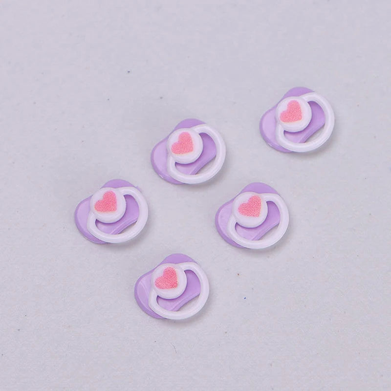 5Pcs Lovely Mini Doll Pacifier Play House Supplies Dummy Nipples For Doll Baby Dolls Kids Toy Baby Pacifier Accessories