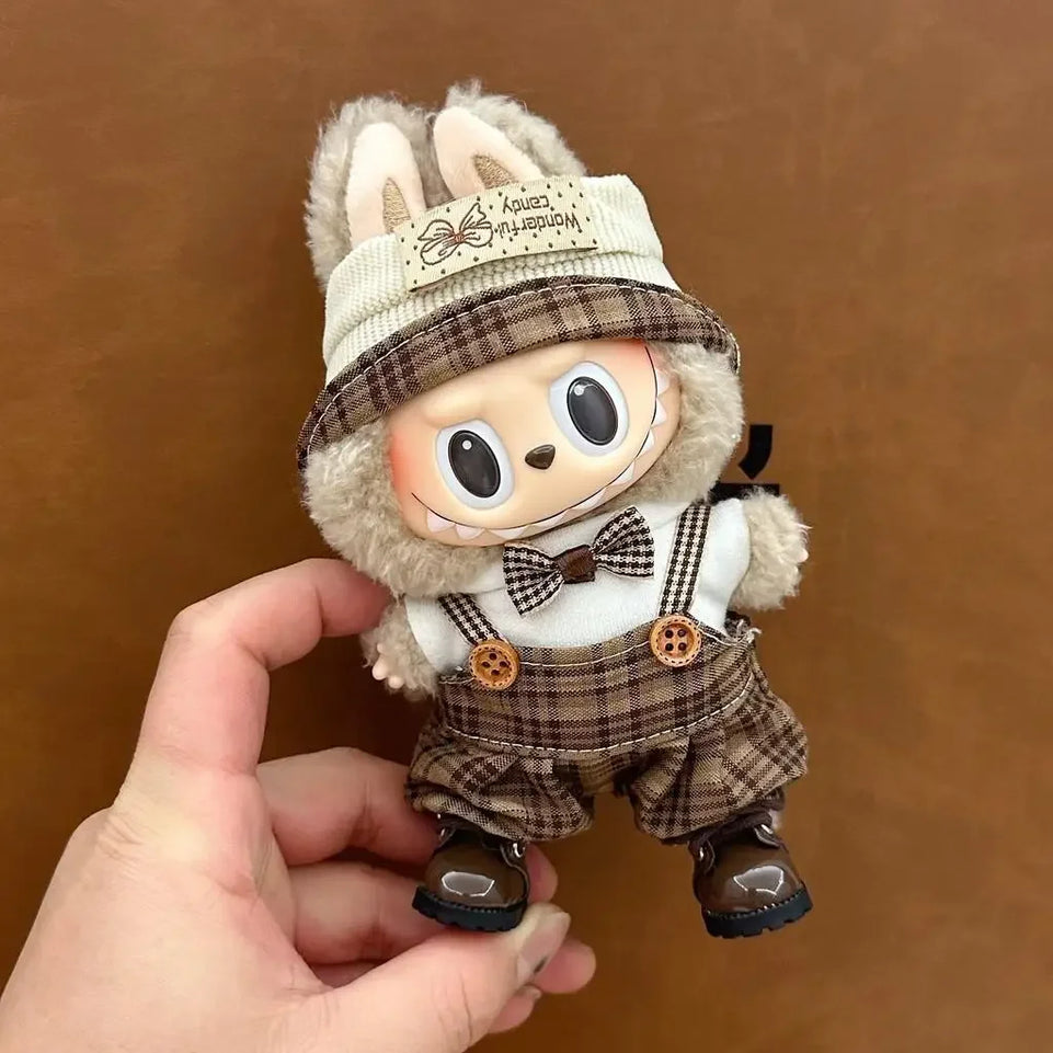 (No dolls) For 17 cm Ropa labubu V1/V2/V3 baby clothes skirt set cute dress up toy for labubu outfits decoration